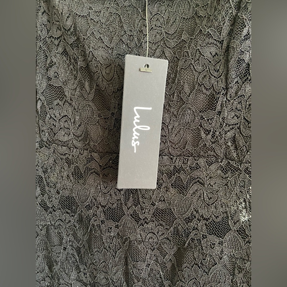 NWT Lulu’s Sensationally Poised Black Lace Long Sleeve Maxi Dress - Picture 6 of 10